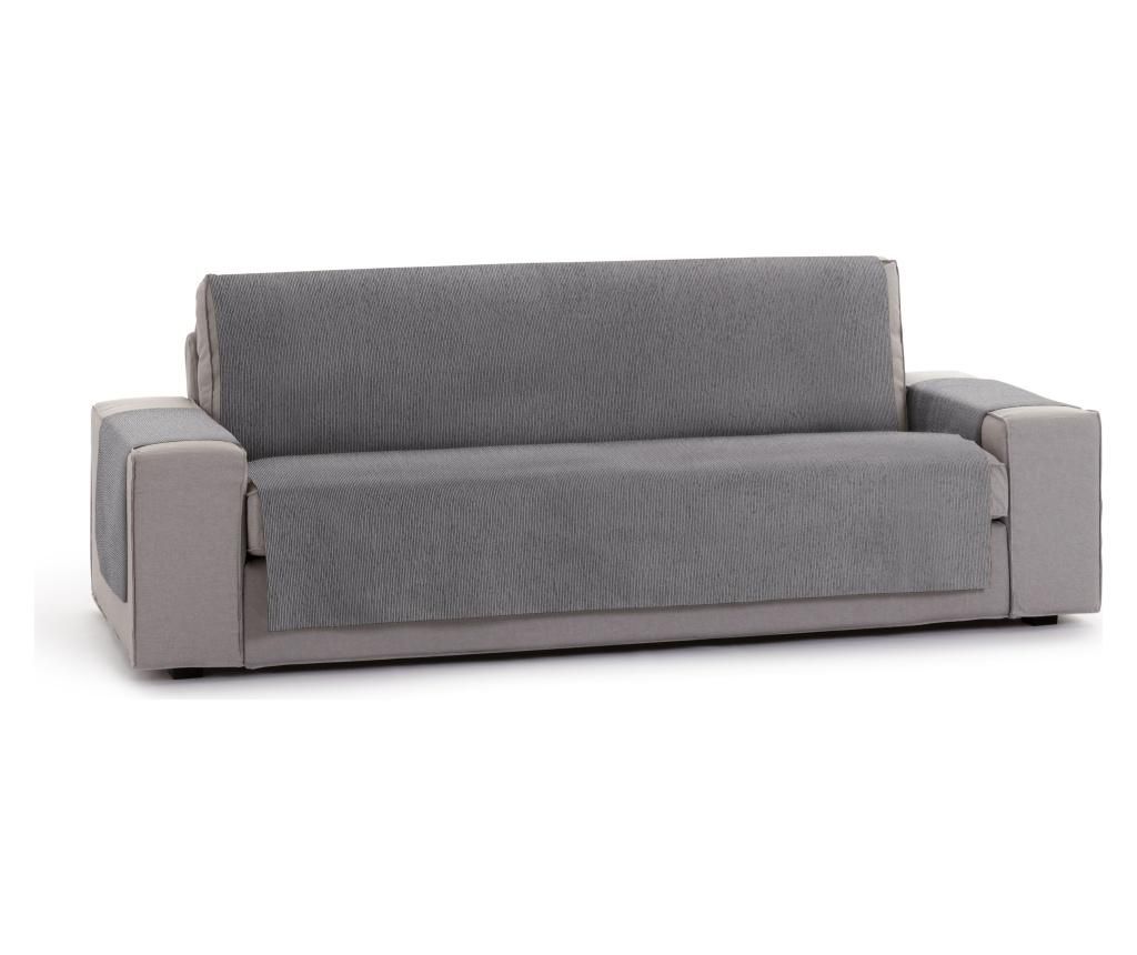 Husa pentru canapea cu 4 locuri Chenille Salva Grey 210-250 cm – Eysa, Gri & Argintiu Eysa